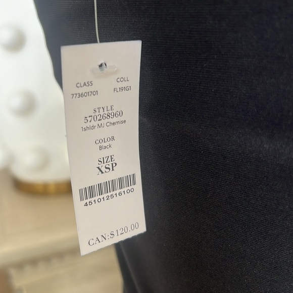 Women’s White House Black Market NWT one sleeve dress size petite extra small - Picture 6 of 6